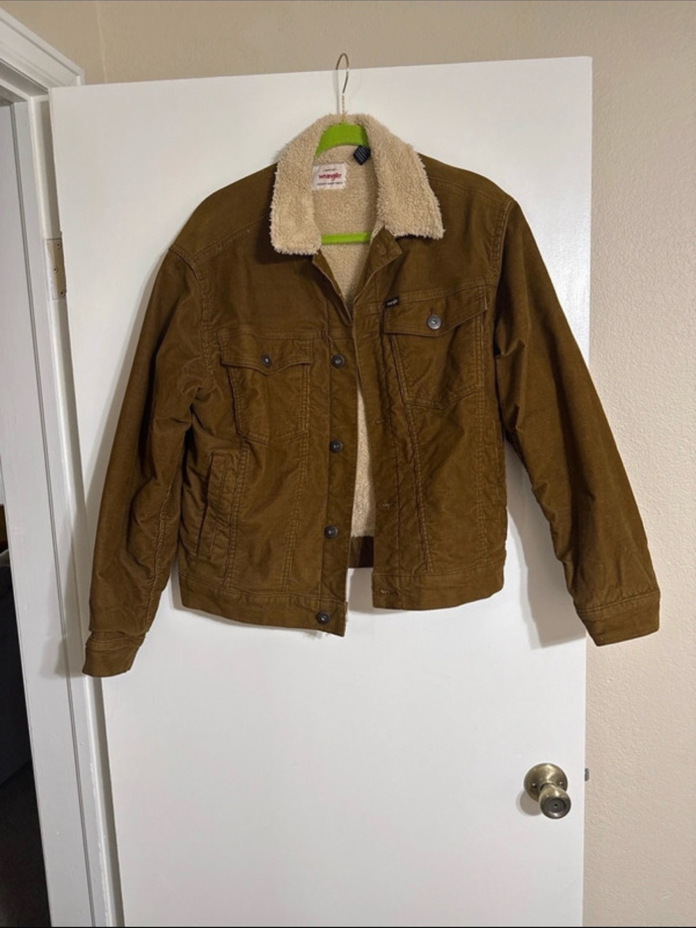 Wrangler Brown Sherpa-Lined Jacket